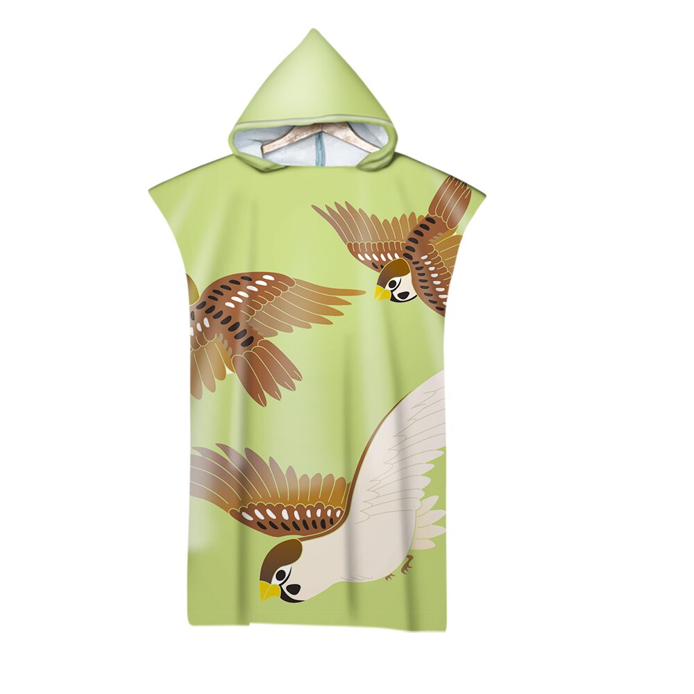 Ooievaar Patroon Patroon Gedrukt Strandlaken Volwassenen Zachte Hooded Badhanddoeken: 1