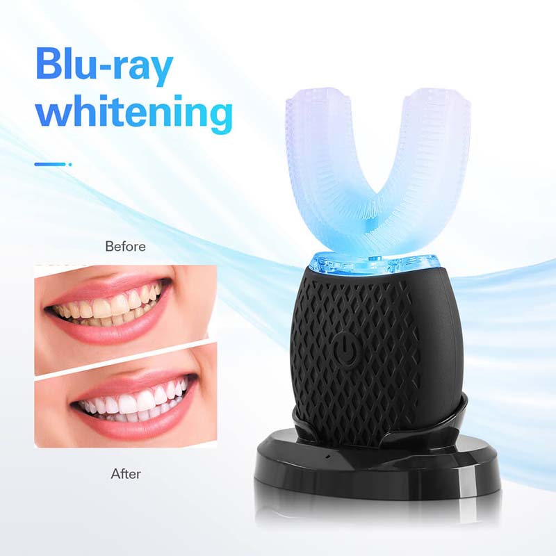 Newest U-Shape Soft Bristle Electric Toothbrush Waterproof Silicone Lazy Ultrasonic Induction Charging Electronic Toothbrush