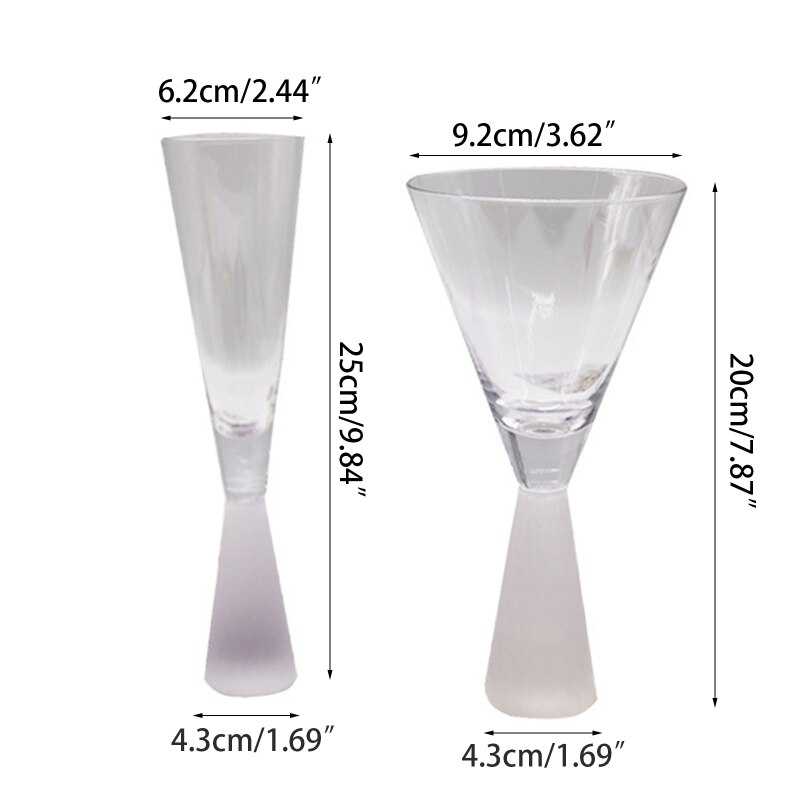 Transparent Champagne Flute Champagne Mug Glass Material Champagne Glass Cocktail Cup for Birthday Wedding Camping Party