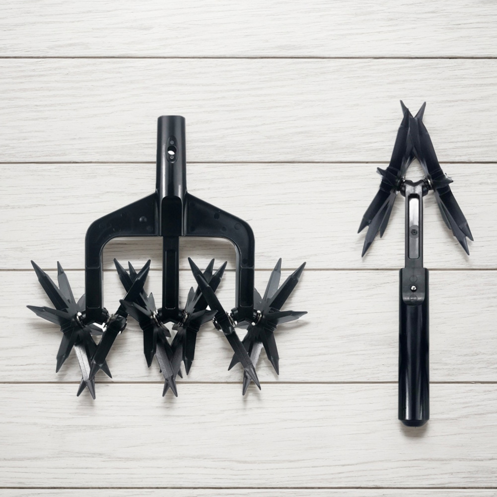 2 In 1 Gardening Tool Garden Rotary Tiller Lawn Ripper Land Aerator Weeding Digging Grass Turning Tool Loose Soil Aerator