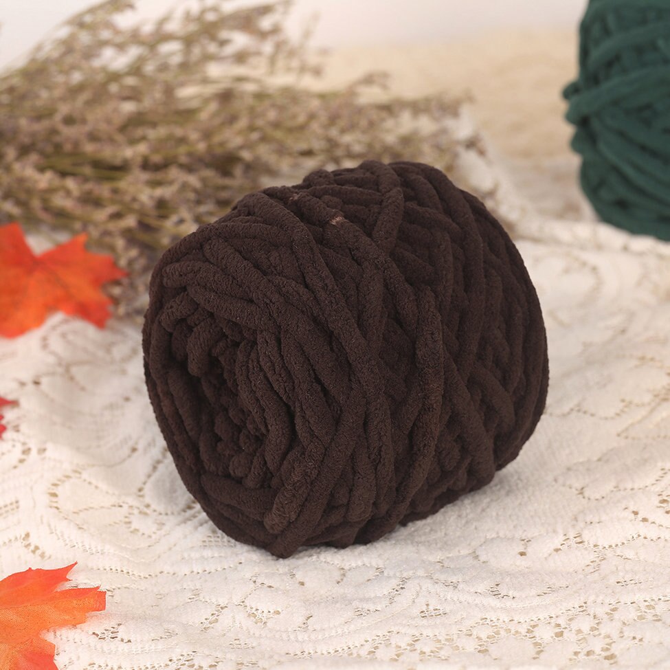 Koffie Kleur DIY Sjaal Trui Handdoek Dikke Breien Garen 95g 7mm Diameter