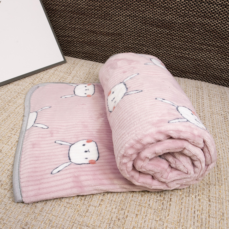 Manta de franela suave para perros, Sábana cálida y cómoda para invierno, estera de dibujos animados, manta para dormir para perros y gatos, suministros para mascotas: L / Beige