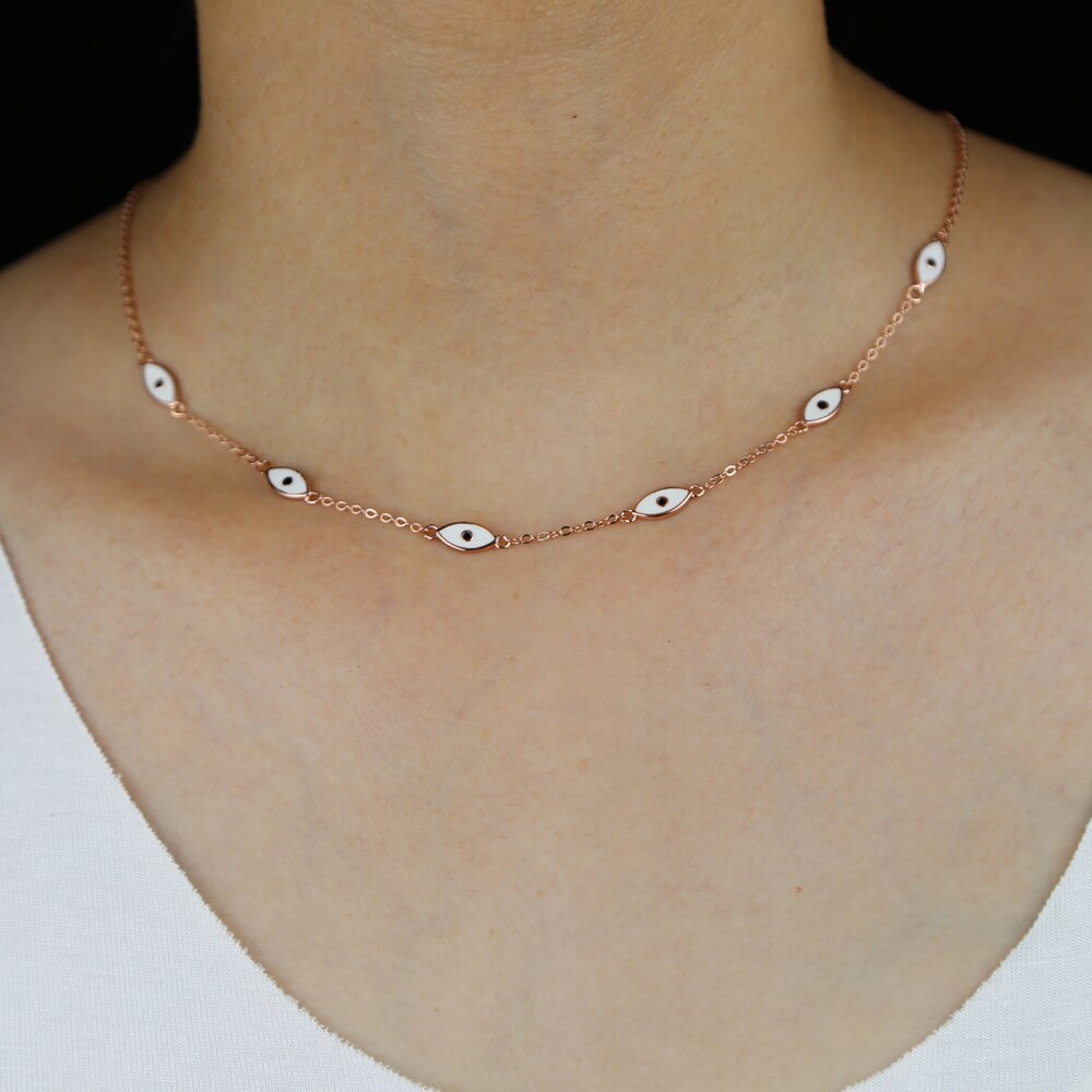 Collier ras du cou en argent Sterling 925 pour femme, bijou de mariage, Micro pavé cubique clair, porte-bonheur, turc, mauvais œil