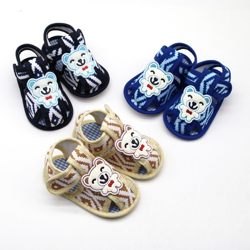 Baby Sandals For Girl Summer Cute Bear Cotton Soft Sloe Baby Boys Toddler Children Kids Shoes Sandals