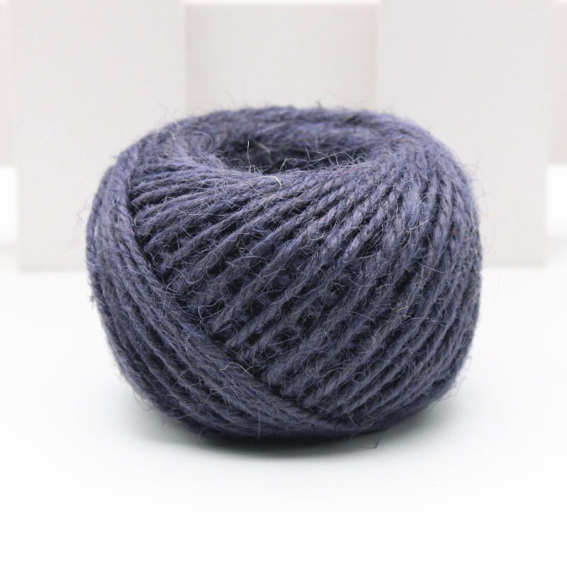 40 metriä / rulla 2mm pehmeä tekstuuri hamppuköysi narut tee itse maljakko vaatteet hattu kengät unesieppari juhla koriste materiaali köysi: A