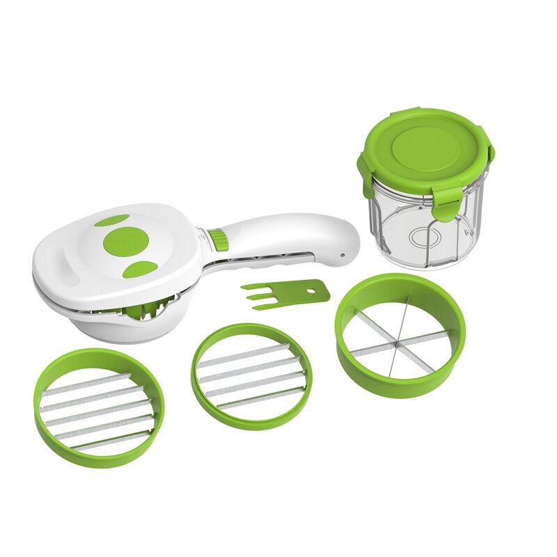 NHBR-5 In 1 Magic Nicer Quick Rvs Groente Dicer Chopper 5 In 1 Multi-Functionele Keuken Ui Groente cutter Sli