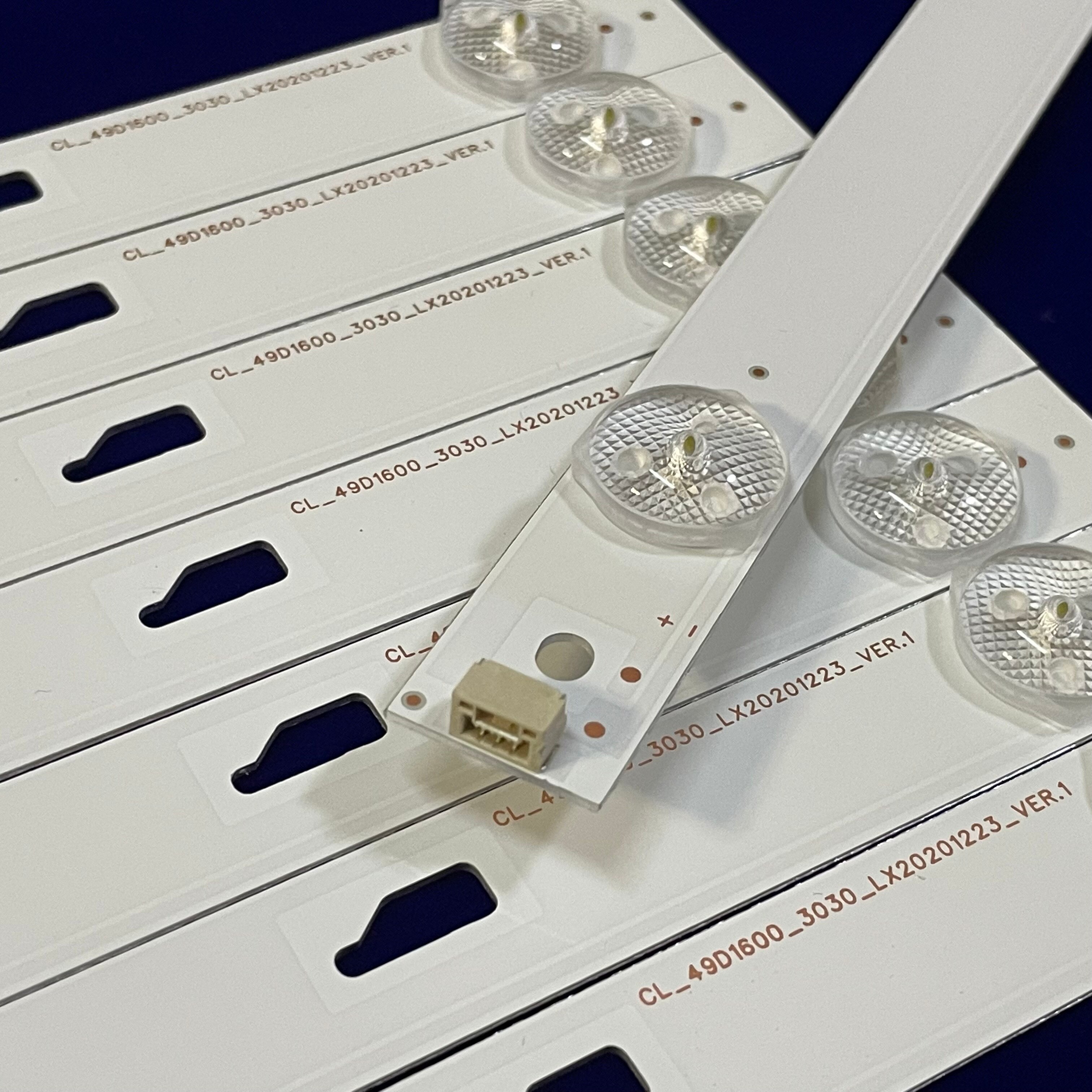 Bande LED pour TCL 49D1600 ODM 49 _ d1600 8X5 3030C 49E301 49U3600C CRH-AT493030080569QREV1.0 8 pièces