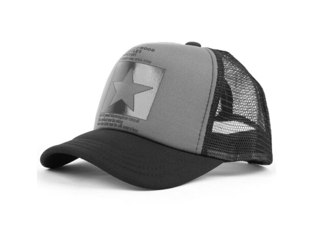 Five Star Pattern Baseball Cap Women Outdoor Baseball Hat Breathable Men Women Summer Mesh Caps Snapback Gorras: 9