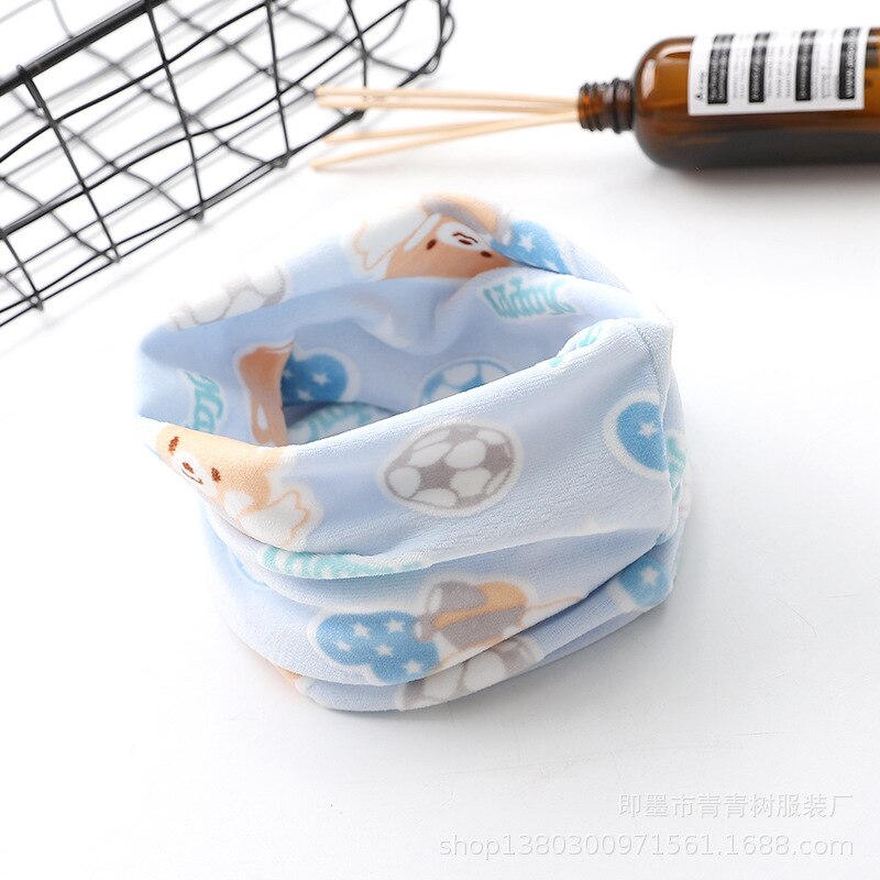 Euerdodo Kinderen Sjaal Kinderen Gezicht Cover Herfst Winter Baby Sjaal Katoen Jongens Meisjes Baby Sjaals Baby Kleding Accessoires: blue bear