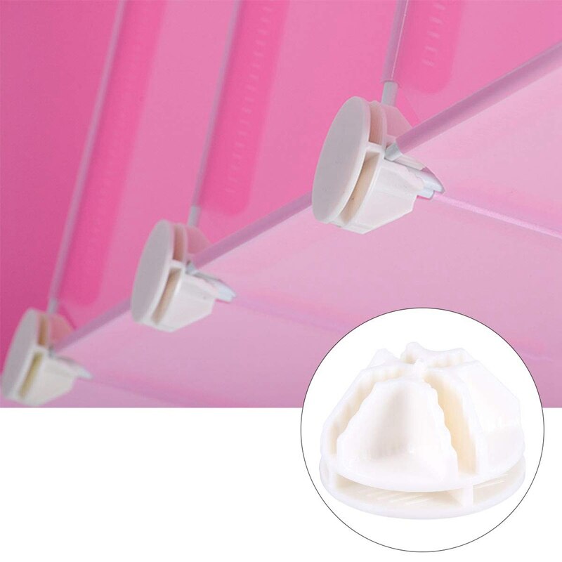 20 Pcs Grid Cube Connector Abs Connectors For Wire Cube Storage Shelving (White)