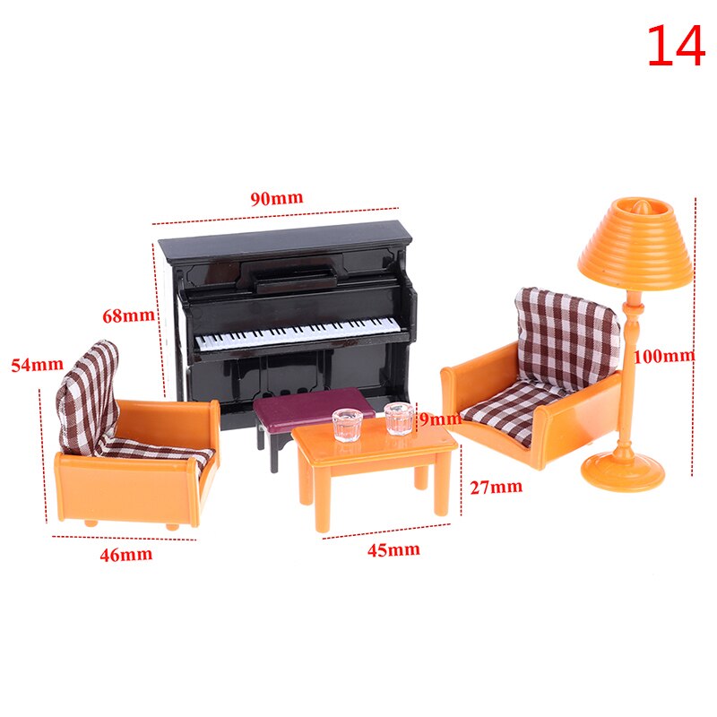 1:12 Miniature Furniture Toys Dolls Kids Baby Room Play Toy Forest Animal Family DIY Miniatura Dollhouse Furniture For kids: A14