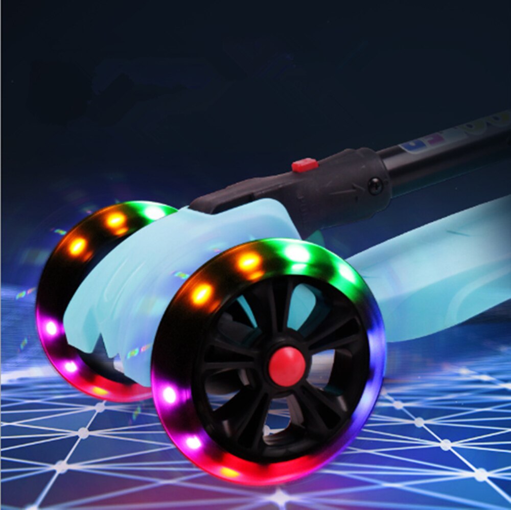 Faltbare Rolle für freundlicher 3 Rad T-Bar Einstellbare Reiten trete Rolle LED PU Blinkende ÜSpund Gleichgewicht für freundlicher geburtstag