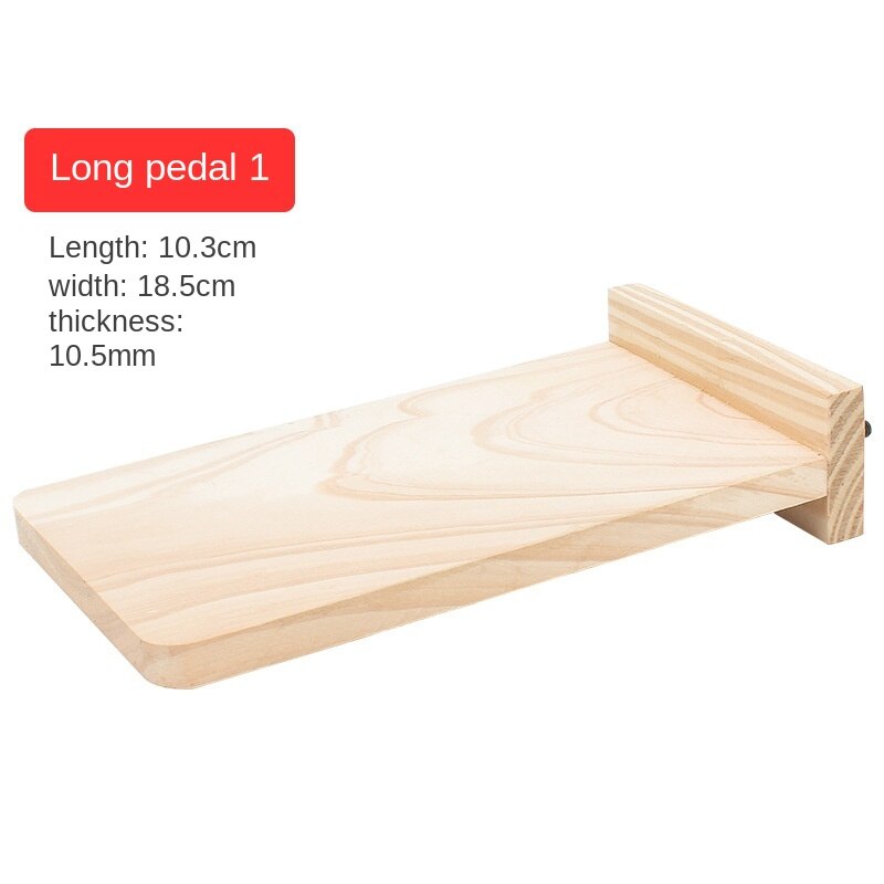 Plateau en bois pour perroquet, rond, Rectangle, plateau en bois, support, jouets en pin naturel, fournitures pour perche à oiseaux, tremplin ZA259: color3