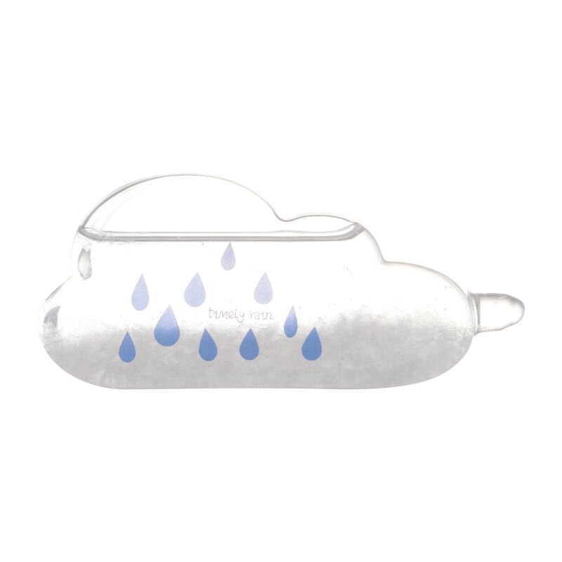 Bureaublad weersvoorspelling fles voet storm hout fles beugel barometer plank mini stevig knutselen wolk vorm glazen decoratie: Witte wolk