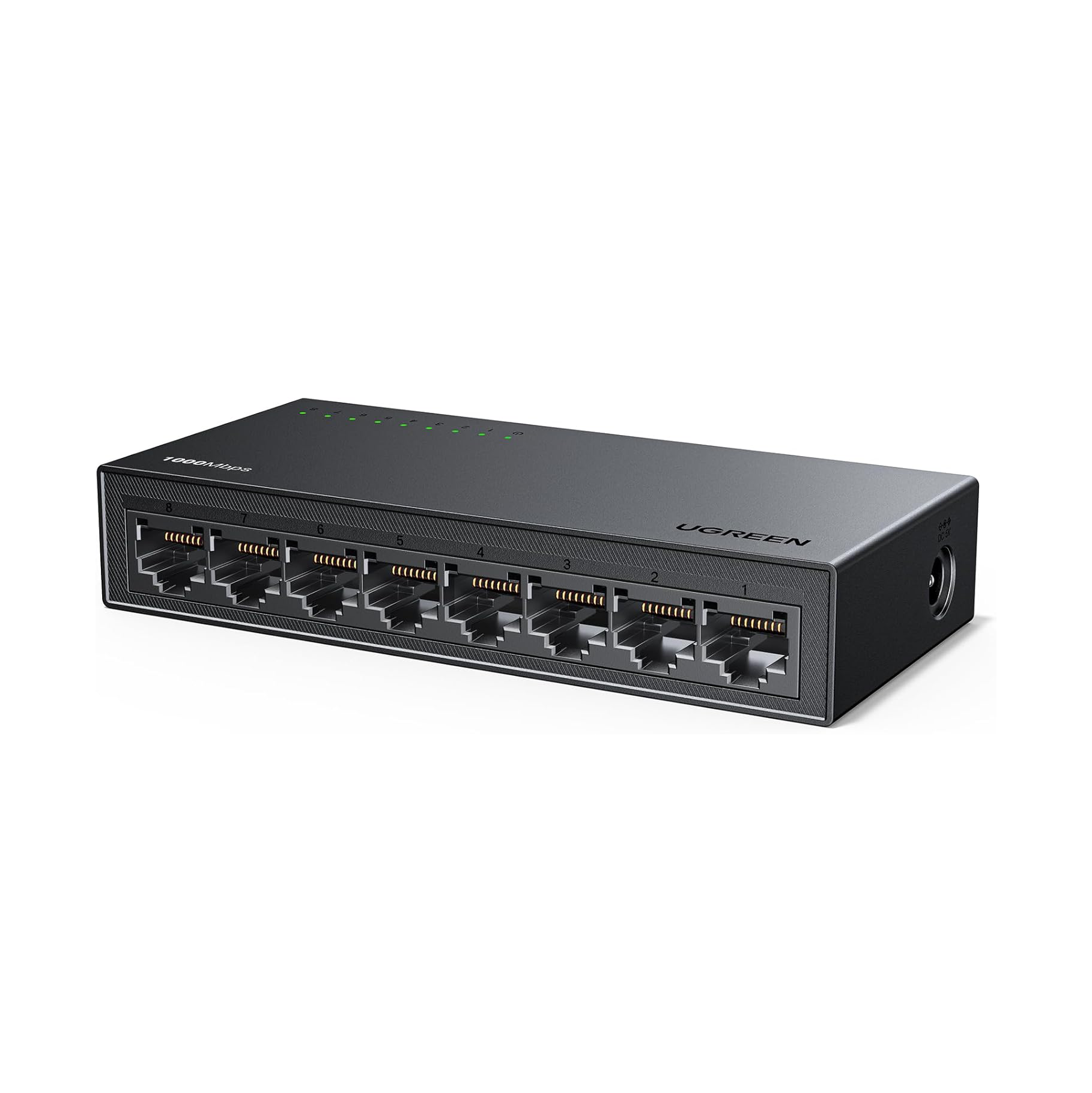 Switch Ethernet UGREEN a 8 Porte Gigabit, Splitter Plug&Play, Montabile a Parete e da Scrivania, Hub di Rete Non Gestito, Accessori: COLORE ROSSO