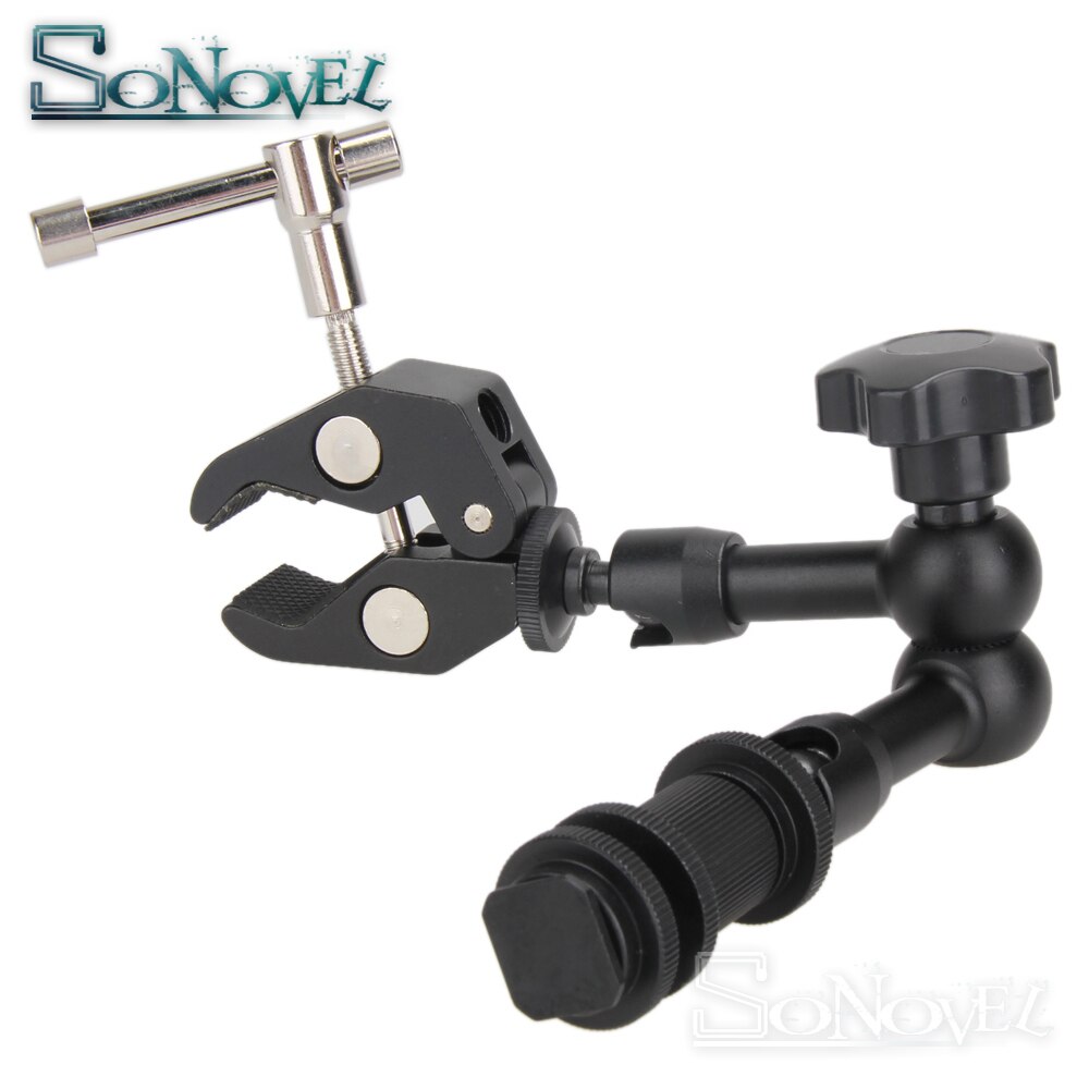 7inch 11inch Adjustable Friction Articulating Magic Arm + Super Clamp For DSLR LCD Monitor LED video Light Camera Accessories
