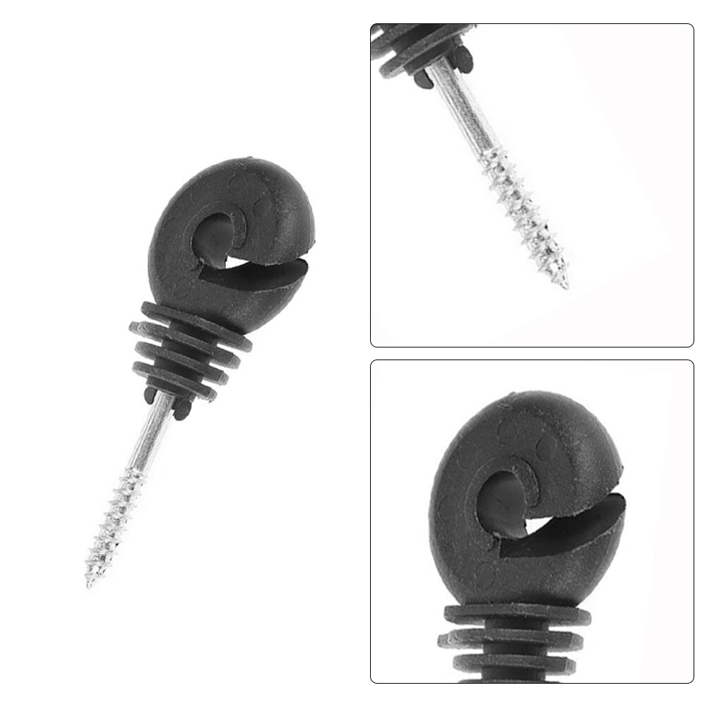 50Pcs Elektrische Hek Offset Ring Isolator Voor Hout Post Hekwerk Schroef In Berichten Draad Veilig Landbouw Tuin Accessoires