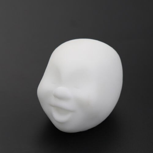 Novedosa Bola de ventilación para cara humana , juguete de oficina antiestrés, divertida pelota para exprimir la cara saludable,: Blanco