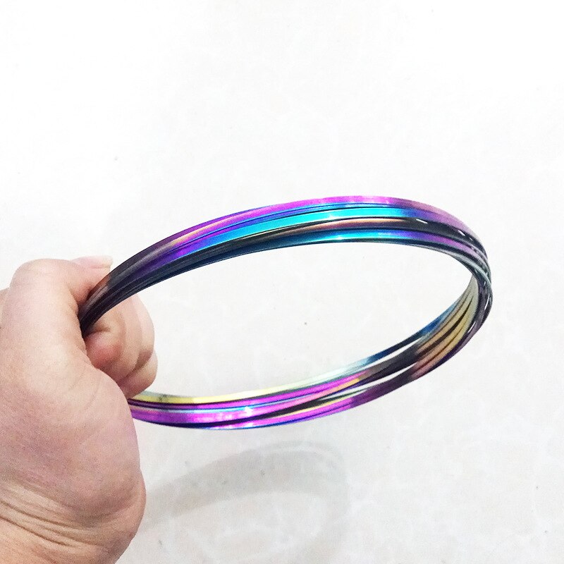 Flow Ring Flow Toy Amazing Magic Ring Toys Kinetic Spring Toy Funny Outdoor Game Intelligent Toy Fidget Adults Families Game: Colorful