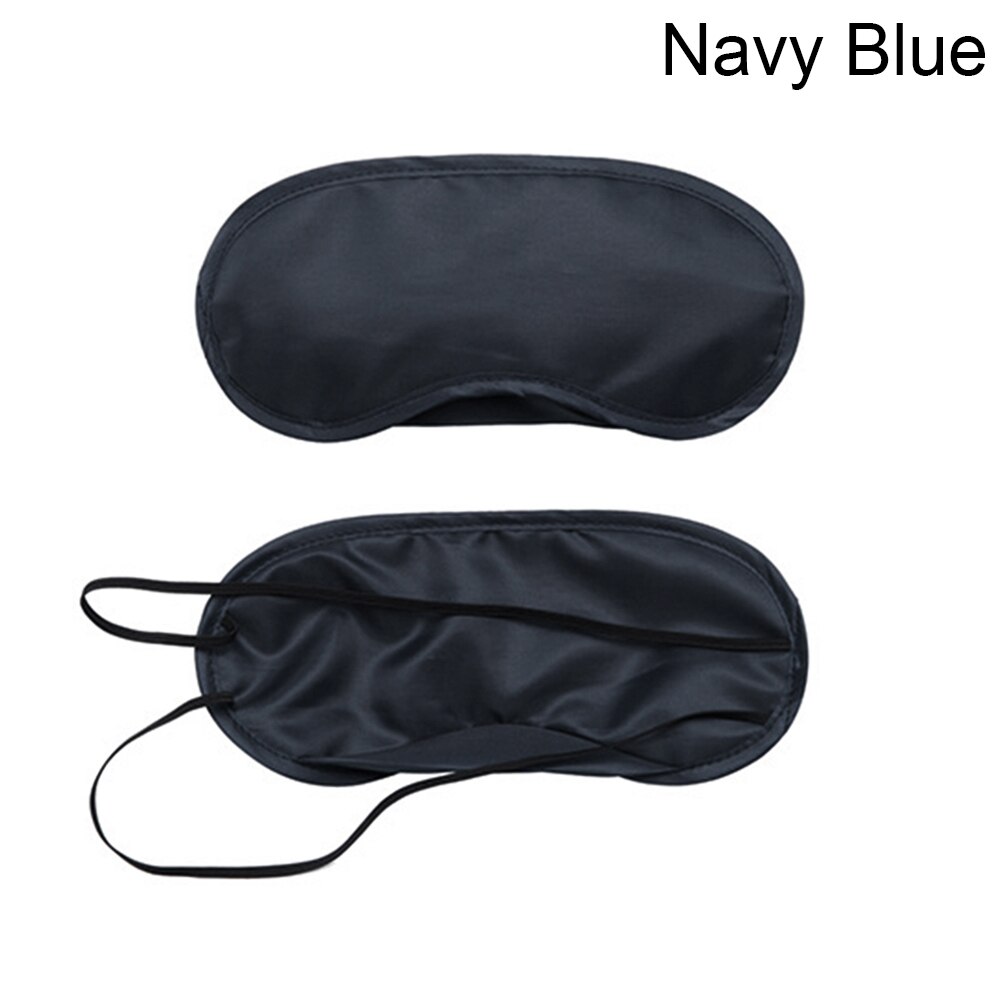 1 PC 9 Colors Sleep Rest Sleeping Aid Eye Mask Eye Shade Cover Comfort Health Blindfold Shield Travel Eye Care Beauty Tool: Navy blue
