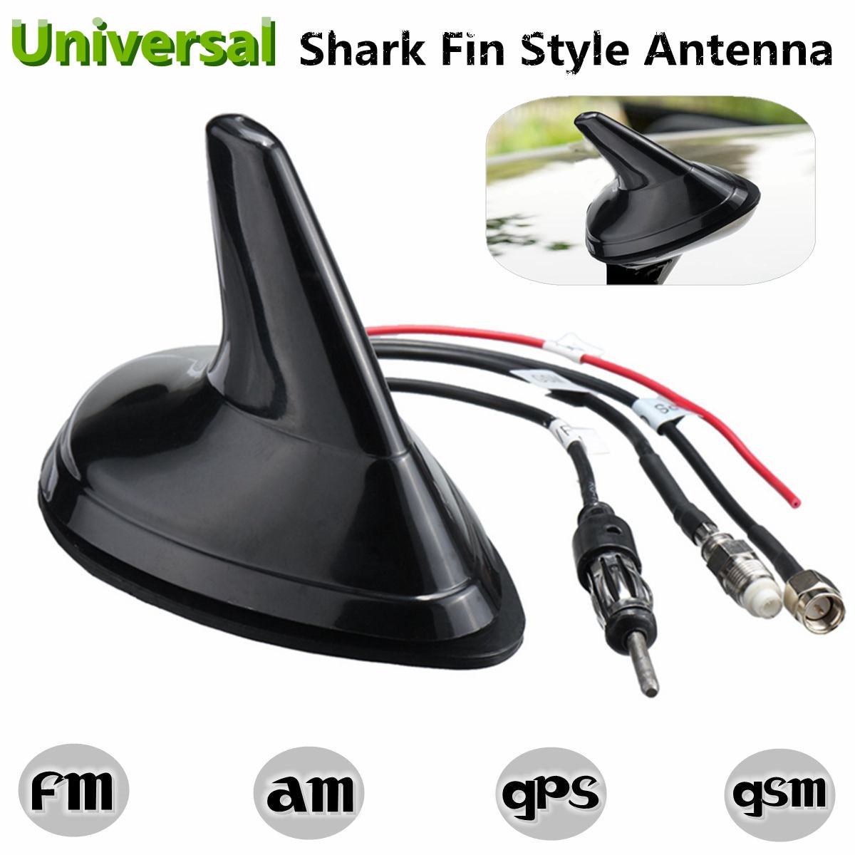 Universele Auto Shark Fin Dak Antenne Antenne Fm/Am/Gps/Gsm Versieren