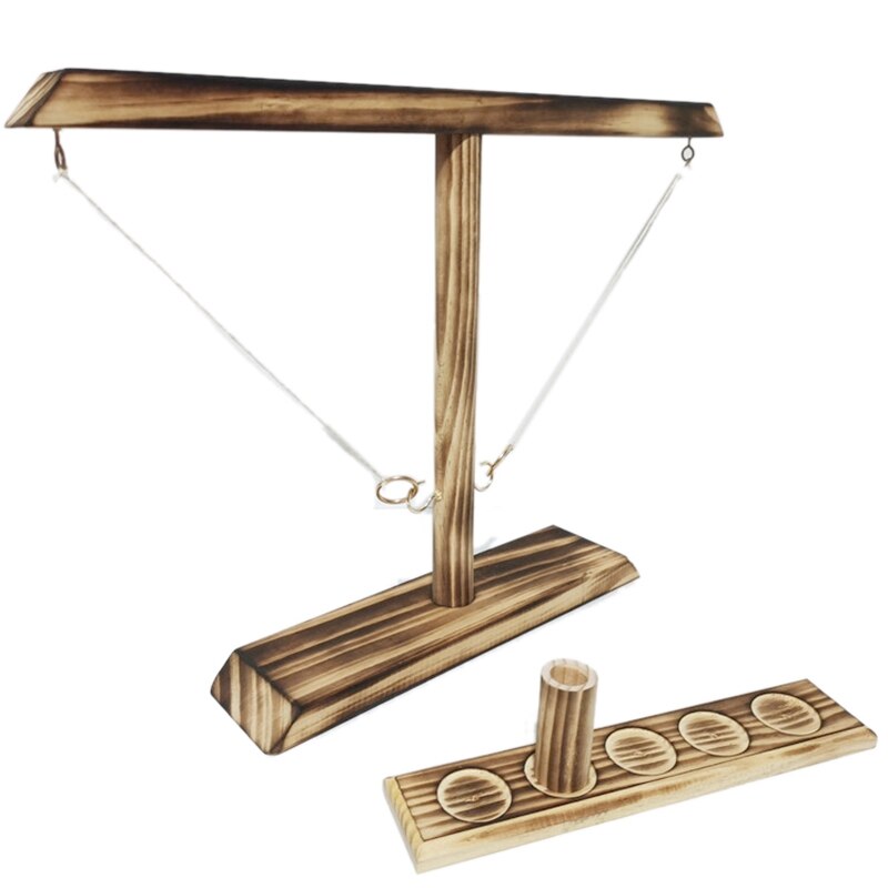 Ring Toss Spel Speelgoed Partij Speelgoed Leisure Industriële Stijl Bar Drink Shop Handgemaakte Houten: Default Title