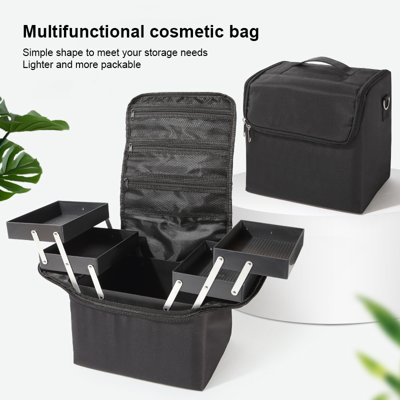 Multilayer Clapboard Cosmetische Bag Case Schoonheidssalon Tattoos Nail Art Tool Bin Vrouwen Make-Up Organizer Grote Capaciteit Tas