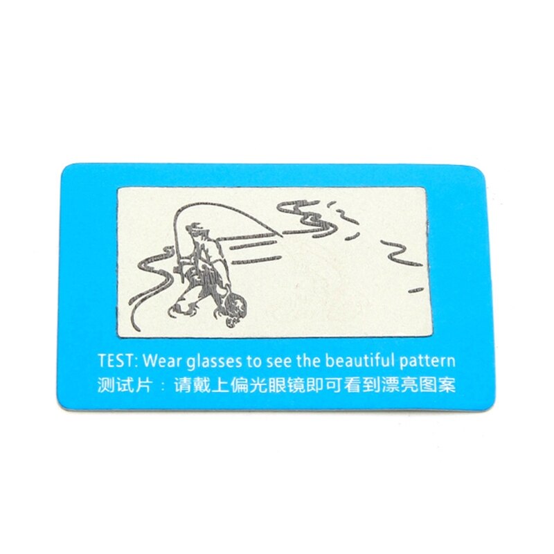 Duurzaam Gepolariseerde Zonnebril Lens Shades Bril Tester Testen Kaart Controleren Grappige 875B