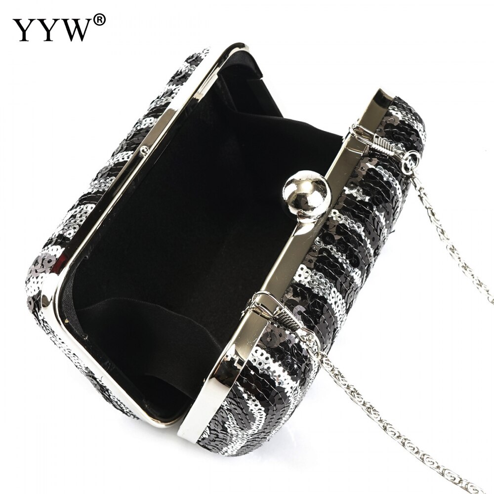 Plastic Avondfeest Clutch Bag Beroemde Croaabosy Zakken Met Chain Sequin Mini Purse Wedding Pochette Femme Dames Tassen