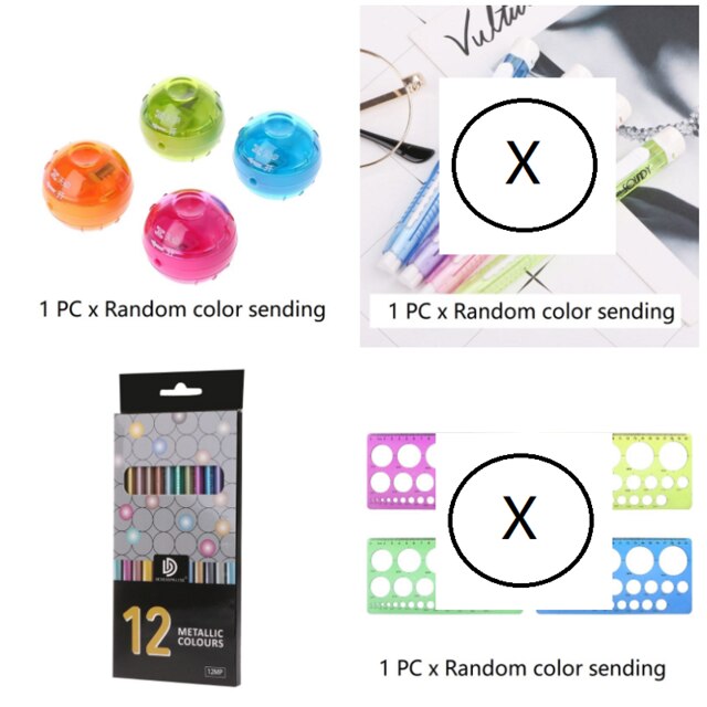 Chironal Metallic Colored Pencils – 12 Shiny Non-Toxic Pencils For Drawing On Black Paper