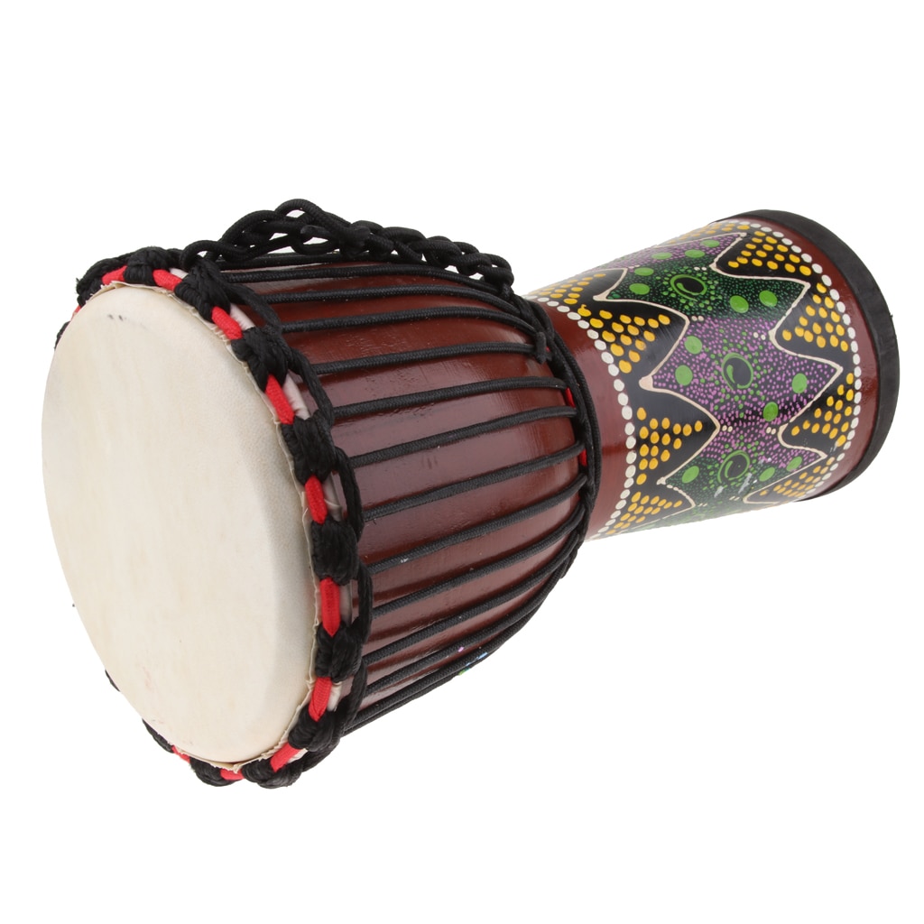 8 cal kolorowe farby Djembe średnio zdobione drewniane styl plemienny bęben Djembe Darbuka + prezenty