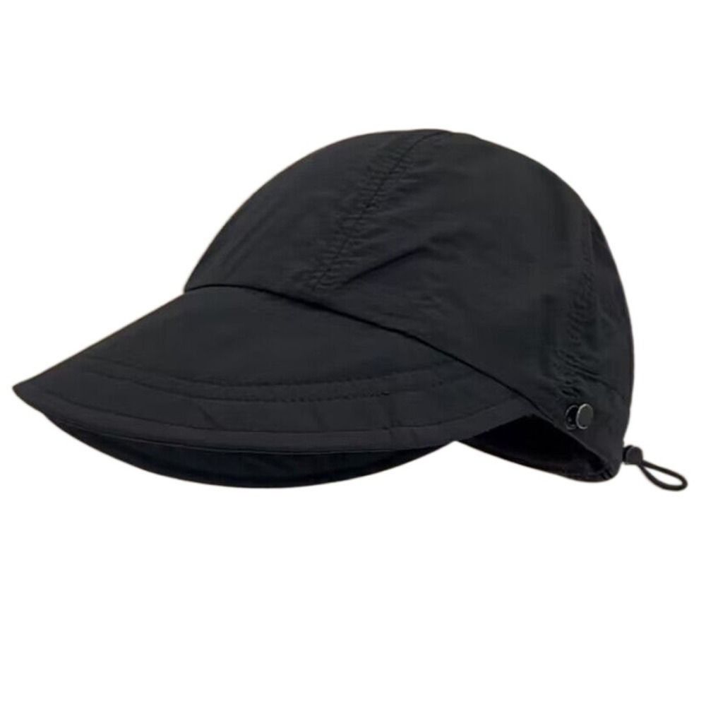 Chapeau de soleil d'été à large bord pour hommes et femmes, queue de cheval pliable, chapeau de proximité, Wstring réglable, casquettes de plage, E27: Rose