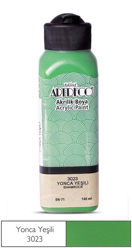Artdeco farba akrylowa zielony kolor i odcienie: clover green