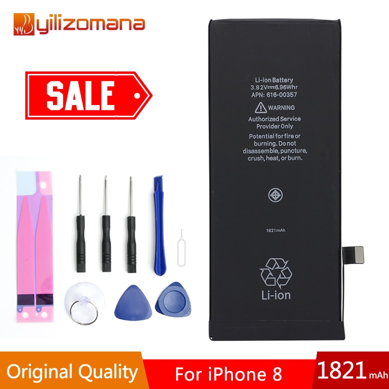 YILOZOMANA Original Capacity Phone Battery For iPhone X 7 / 7 Plus 8 / 8 Plus Replacement Batteries Free Tools Retail Package