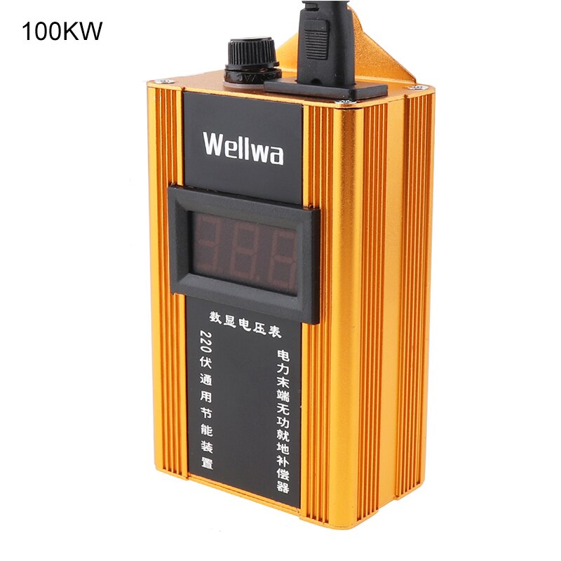 Intelligent Energy Saver 90-265V 50KW Power Electricity Saving Box EU/US Plug Factor Electricity Bill Killer Up To 35% for Home: US Plug / Yellow 100KW