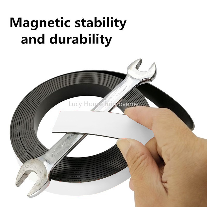 Sterke flexibele magneetstrip, zelfklevende magneetband, rubberen magneetband, lengte 39,37 inch