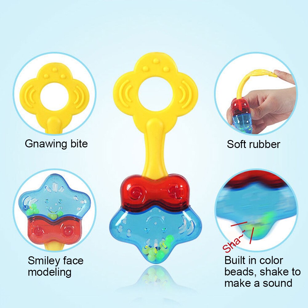 Baby Cartoon Hand Jingle Musical Developmental Speelgoed Bed Klokken Voor Kinderen Ring Rammelaars Bijtring Speelgoed Voor Kinderen 5/8 stuks