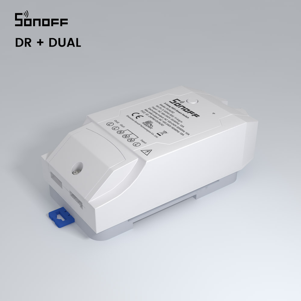 Itead Sonoff Dr Din Rail Lade Verstelbare Gemonteerd Rail Case Houder Gemonteerd Verstelbare Voor Sonoff Basic Rf Dual PowR2 TH10 TH16: DR and Dual