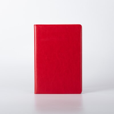 A5 Journal Daily Office Work Business Creativity Simple Notebook Leather Diary Book Notepad School Supply Stationery: Red  A5