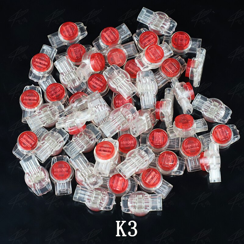 50pcs Rj45 Connector Crimp Connection Terminals K1 K2 K3 Connector Waterproof Wiring Ethernet Cable Telephone Cord Terminals: K3