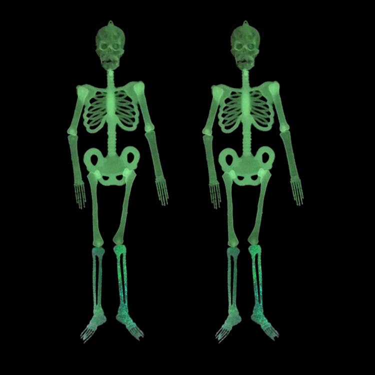 1Pc Horror Noctilucous Skelet Halloween Decoratie Spookhuis Rekwisieten Grappig Speelgoed Menselijk Skelet Hanger