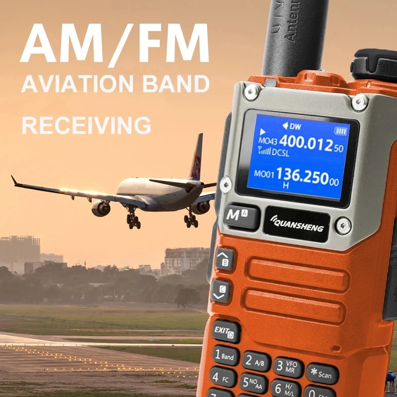 Quansheng UV-K5(8) UV-K58 UV-K6 UVK58 pomarańczowe radio dwukierunkowe 50-600MHz AM FM typu C ładowanie wielopasmowe UV-K5 aktualizacja quansheng k58