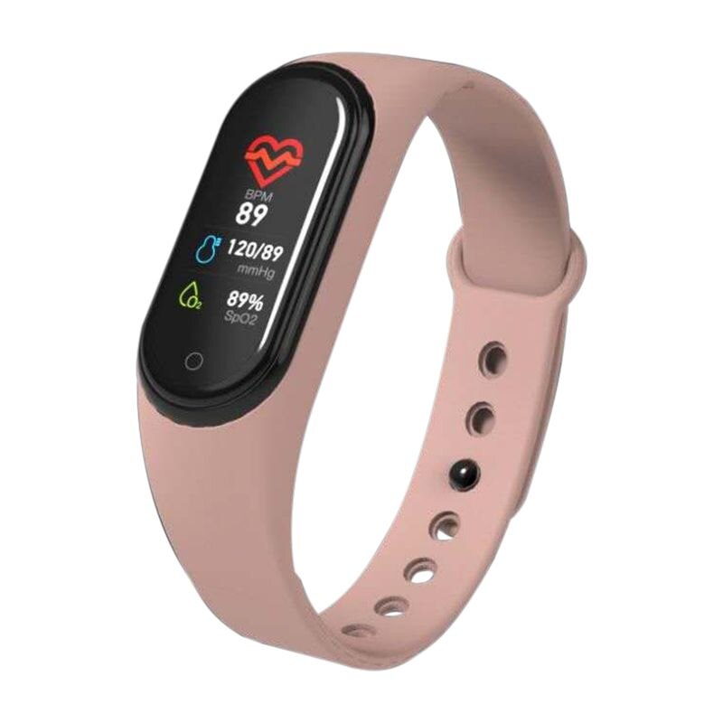 Pulsera inteligente M4 a prueba de agua con sensores corporales y Bluetooth PK Mi Band 4: P