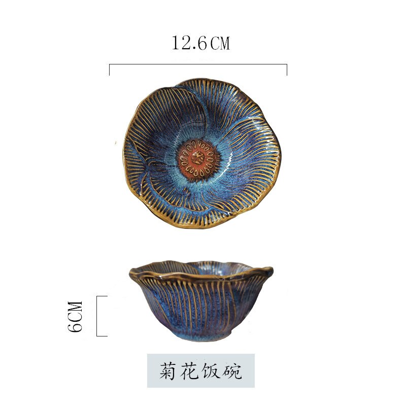 Onregelmatige Keramische Plaat Bloem Bladeren Coquilles Zeester Conch Vis Vorm Decoratieve Servies Diner Platen Gerechten Servies: chrysanthemum bowl