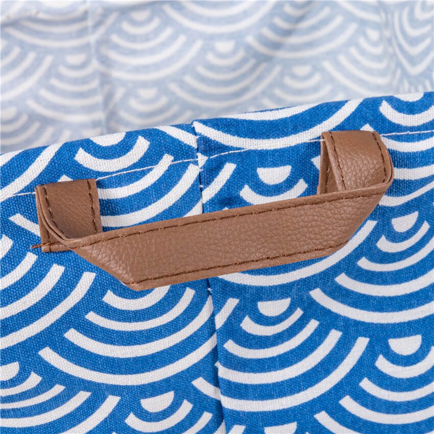 Cube Folding Cotton Linen Fabric Storage Box Clothes Toys Storage Basket For Toys Organizer Home Laundry Basket With Handle