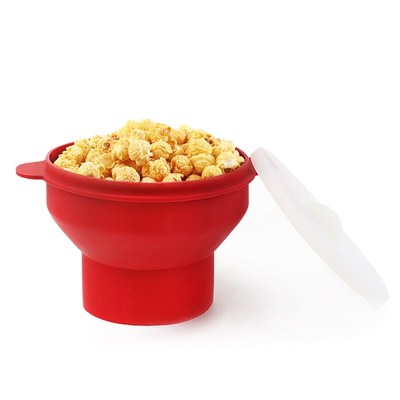 Silicone Microwave Popcorn Bowl Folding Popcorn Maker Bucket Popcorn Maker Container Contenedores de palomitas de maiz silicona