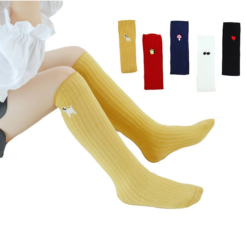 Baby Girls Colorful Kids Socks For Girls Boys Winter Cotton Socks Knee High Children Socks Solid Kids Products Low Price