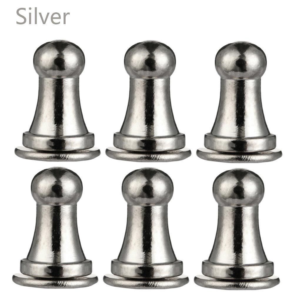 10pcs Monk Head Screws Leather Craft Belt Wallet Solid Brass Nail Rivets Screws Bags Accessories Tacks Clothes: Silver / 9x8mm