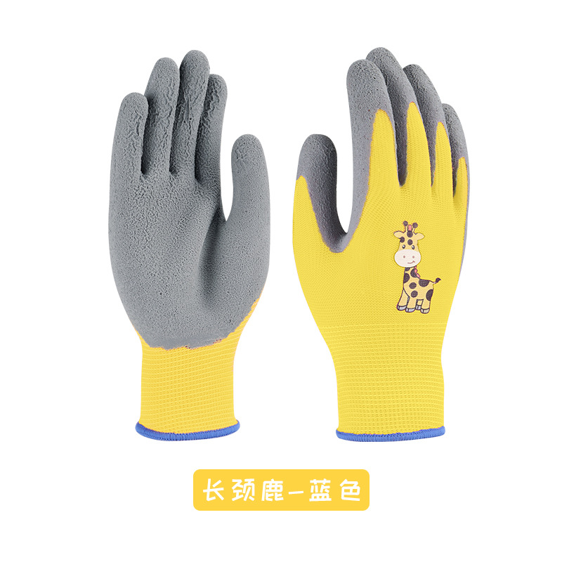 Kinder-Latex-Handschuhe, langlebig, wasserdicht, für Arbeit, Garten, rutschfest, Kindersicherheit, rosa Gummi-Handschuh, pannensicher, Küche, Hof: orange