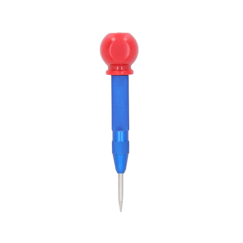 Punzón central automático, taladro de Metal General para carpintería, herramientas manuales de punzón automático con resorte ajustable para Metal y madera: Rosa